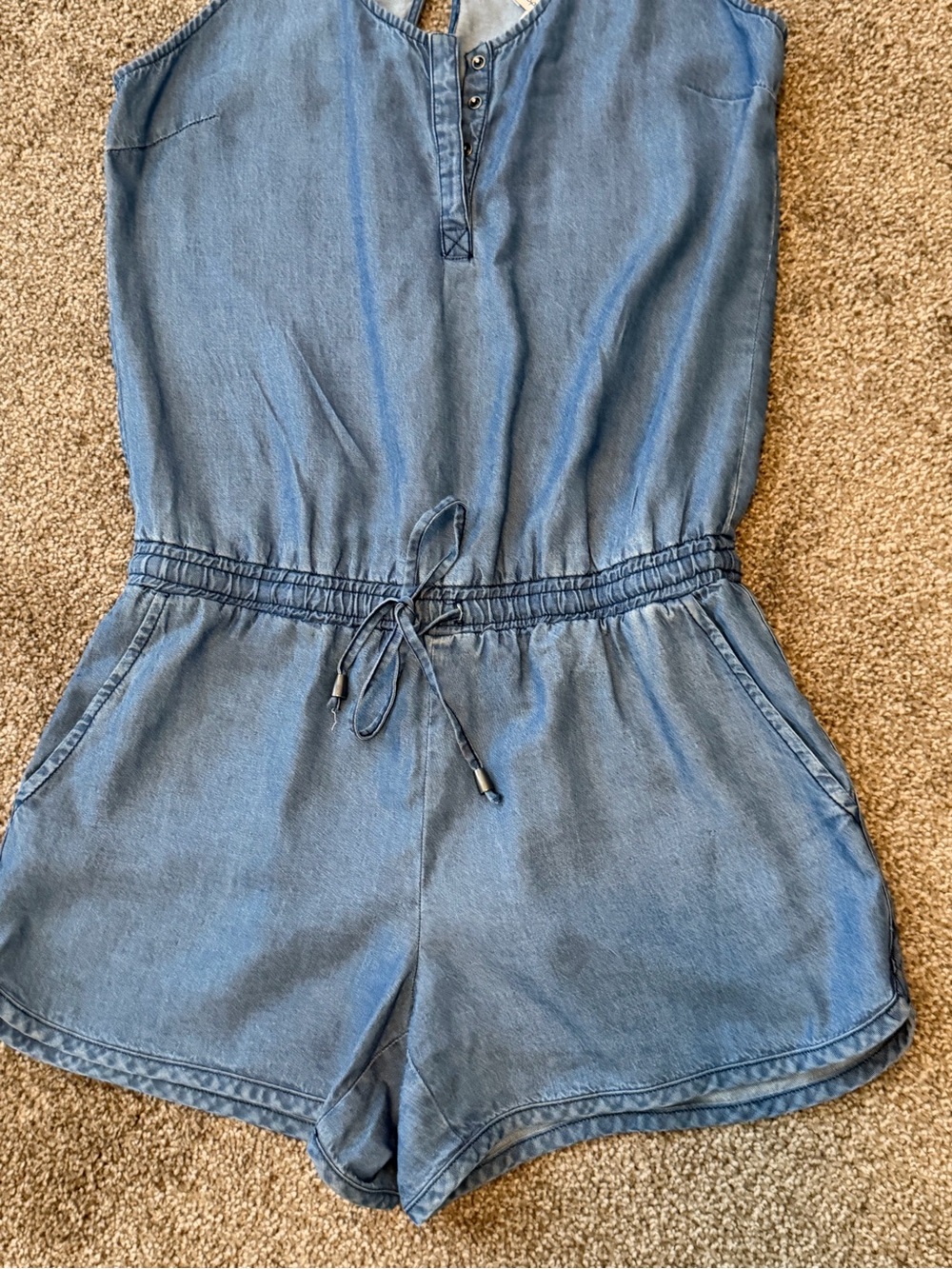 Splendid Light Blue Chambray Romper - Picture 3 of 8